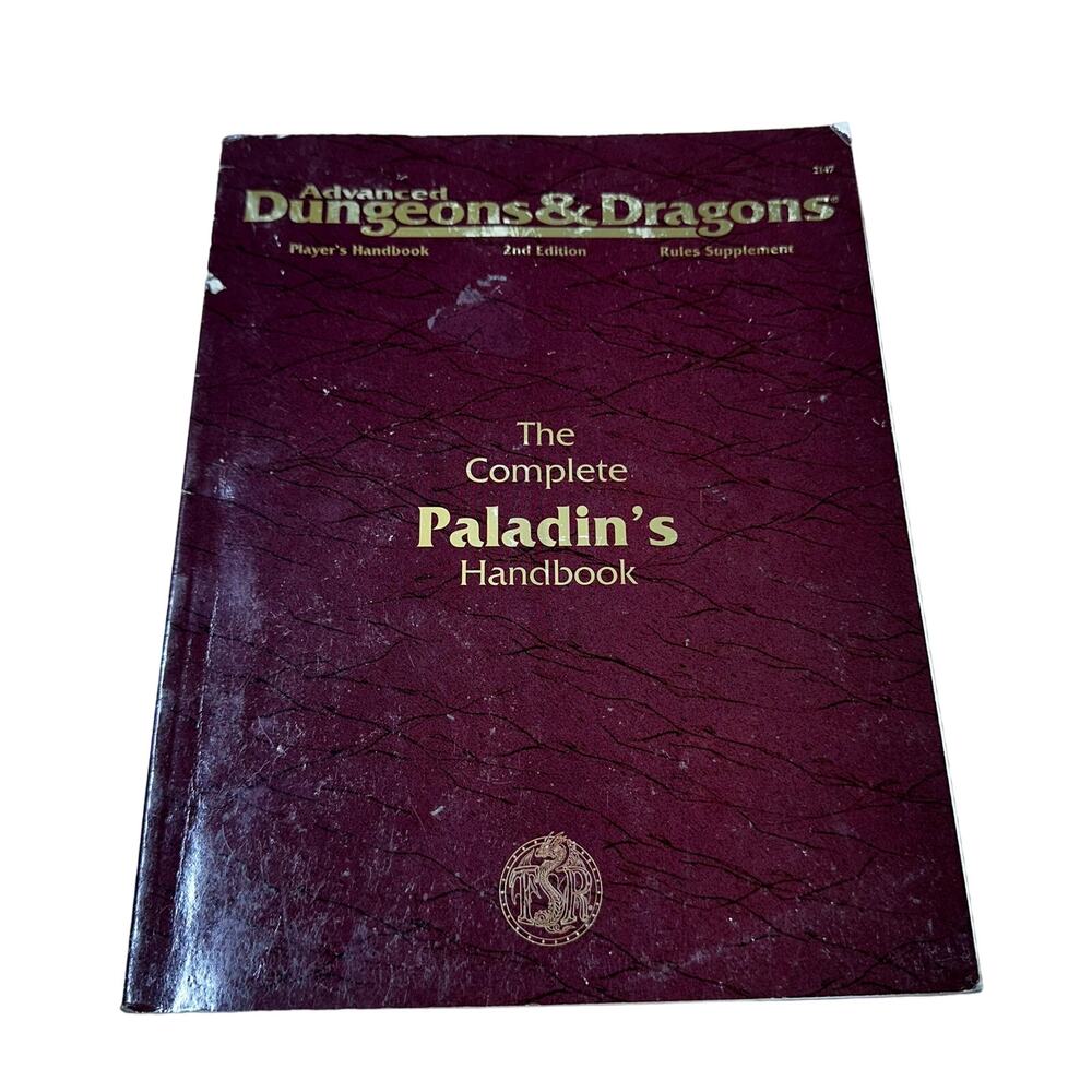 AD&D Complete Paladin's Handbook Rules Supplement 1994 TSR 2147 Dungeons Dragons